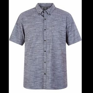 Hurley Short Sleeve Casual Button Up Shirt Black
